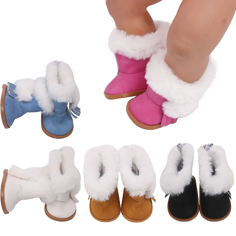 43 cm păpuși pentru copii pantofi de Iarna nou-născut cizme de pluș jucarii pentru Copii se potrivesc American de 18 inch Fete papusa g151