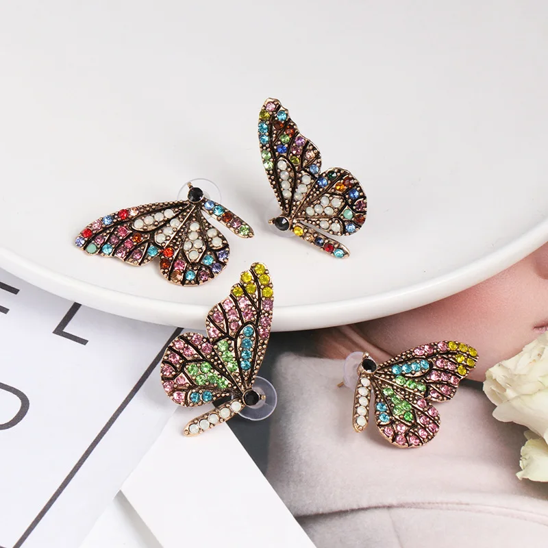 2022 noi doamnelor picură fluture cercei de cristal moda bijuterii cercei 0