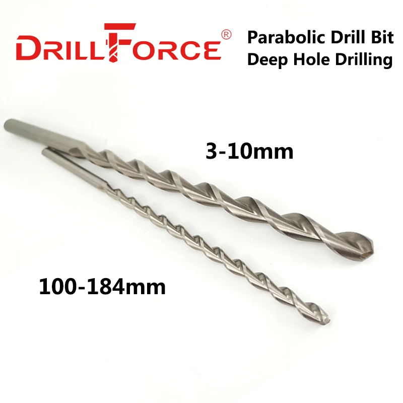 Drillforce 5PCS 3mm-10mm lungime burghie HSS M2 Parobolic Adâncime Găurire, Pentru prelucrarea Metalelor din Aliaj de Otel si Fonta 2
