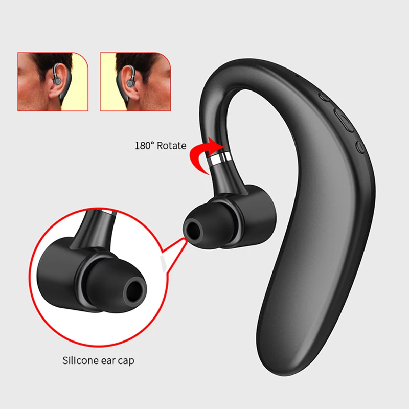 Bluetooth-Căști compatibile Unilaterale Agățat de Ureche setul cu Cască fără Fir cu Mașina de Apel Sport Căști Cu Microfon Pentru Telefon Inteligent