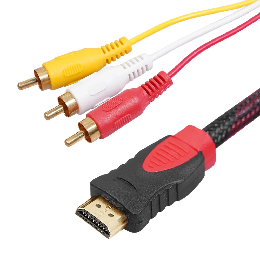 Compatibil HDMI la RCA Converter Conector 1,5 m Audio Video Cable Cablu de Sârmă Adaptor Audio Video, Cablu AV Cablu Convertor de Linie