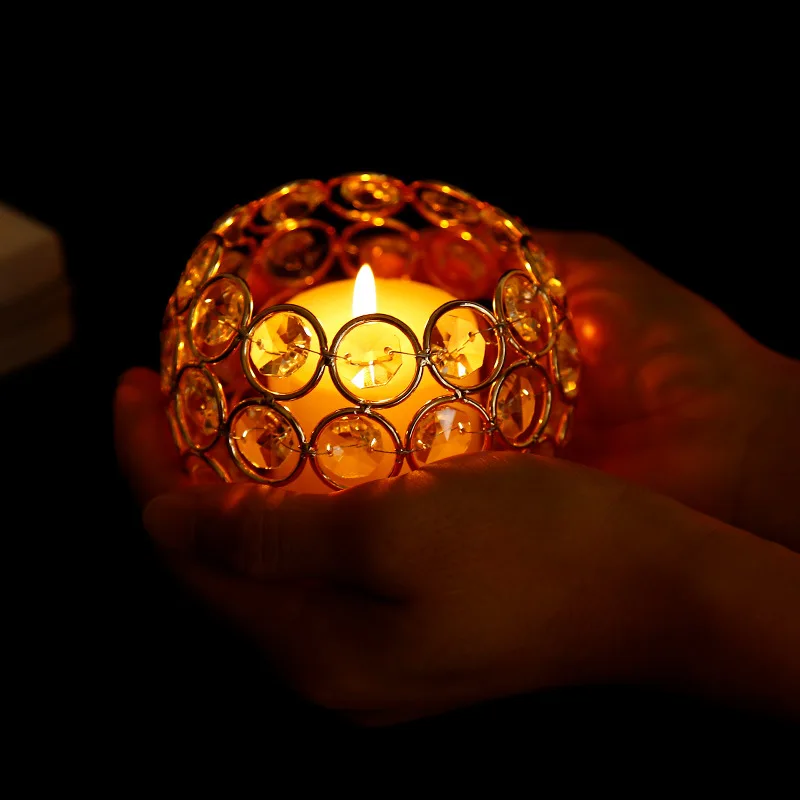 Nordic light lux galvanizare gol suport lumanare nunta recuzită glob de cristal romantic desktop fier lumânare cupa decor