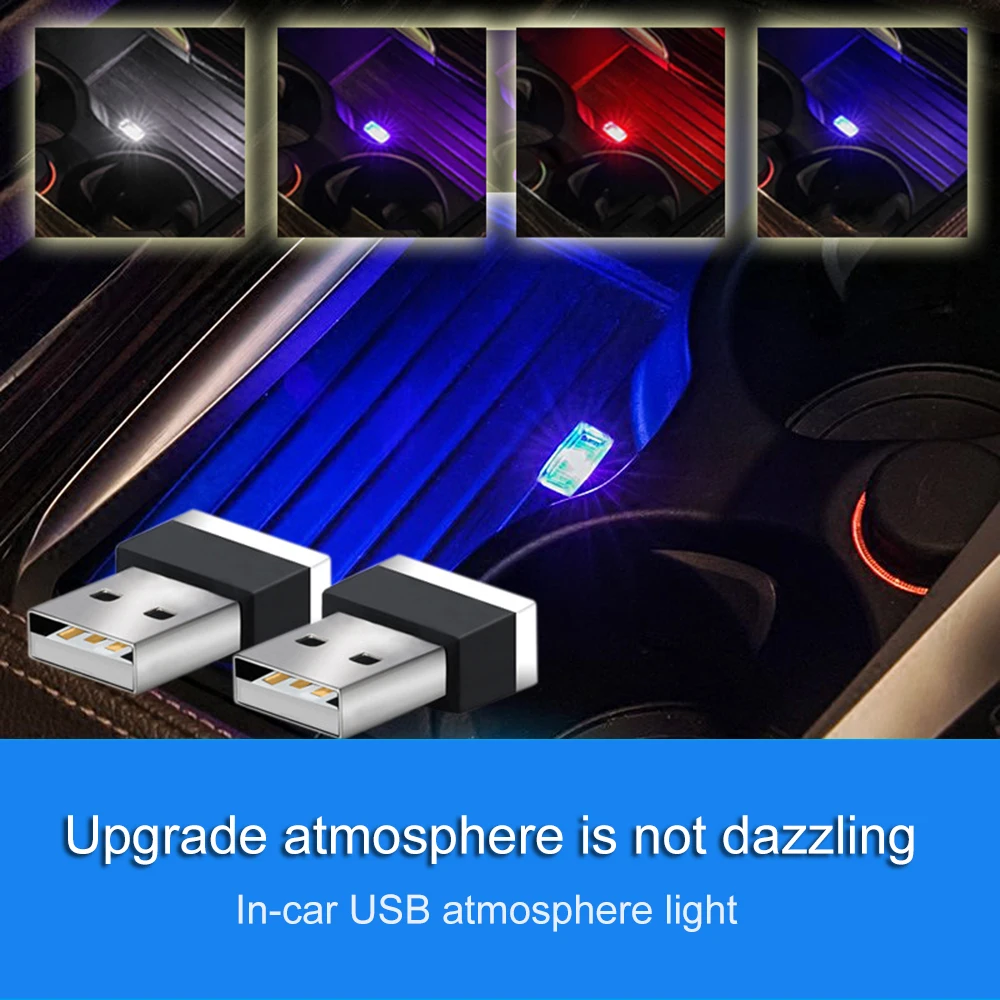 Masina USB LED Lumina de Modelare, Lumina usb de Lumină Ambientală PENTRU FORD Focus 2 MK2 Fiesta, Ecosport 2005- 1