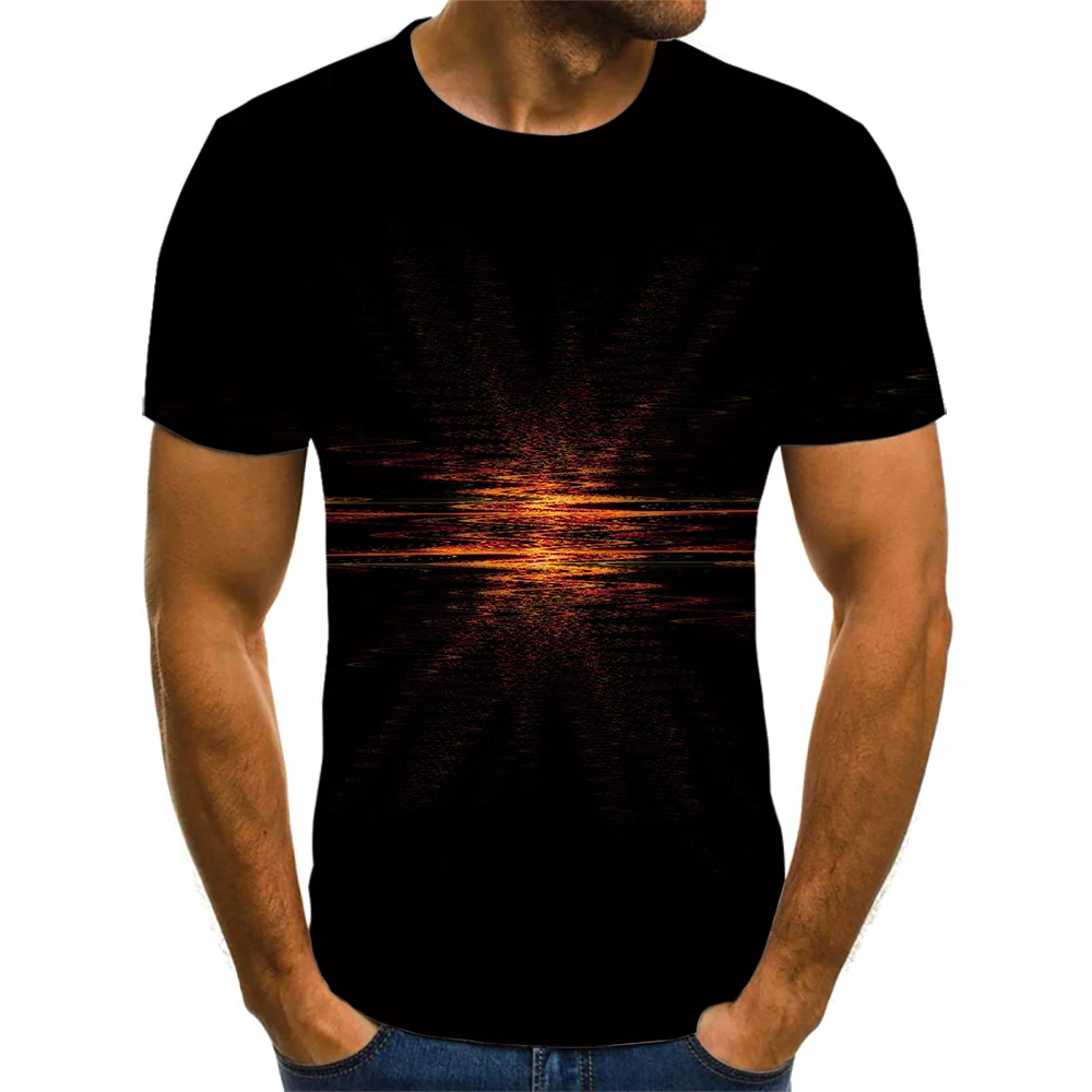Noul Mare Dimensiune pentru Bărbați T-Shirt 2021 Vara Imprimate 3D de Top de Moda T-Shirt O-Gât cu Mânecă Scurtă Casual Drumul T-Shirt 5