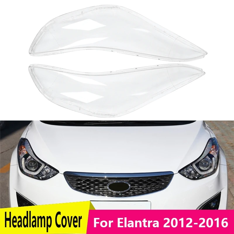 Mașina din Față Faruri cu Lentile de Înlocuire Capac Far Cap Lumina Lămpii Shell Acoperire pentru Hyundai Elantra 2012-2016 3