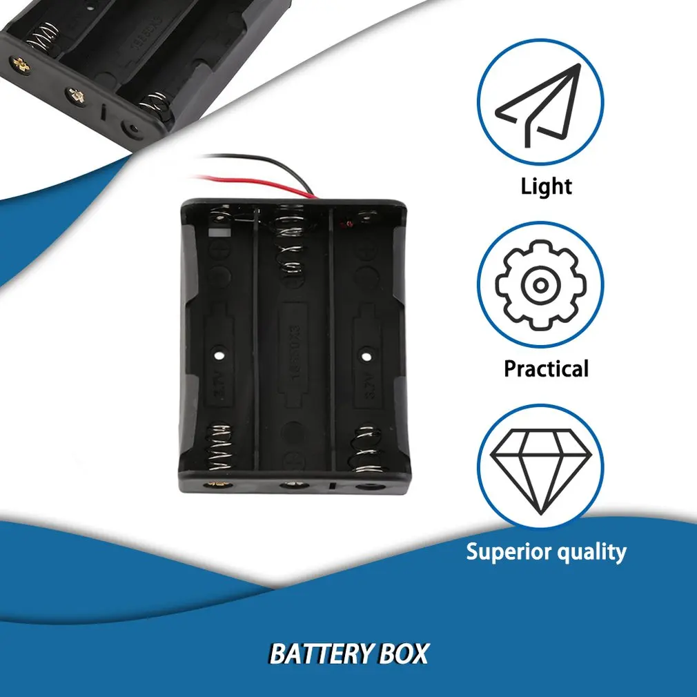 Plastic Baterie de Stocare de Caz Suport Pentru 3 BUC 18650 3.7 V Cu Sârmă Conduce Universal Baterii Protejarea Cutie 1