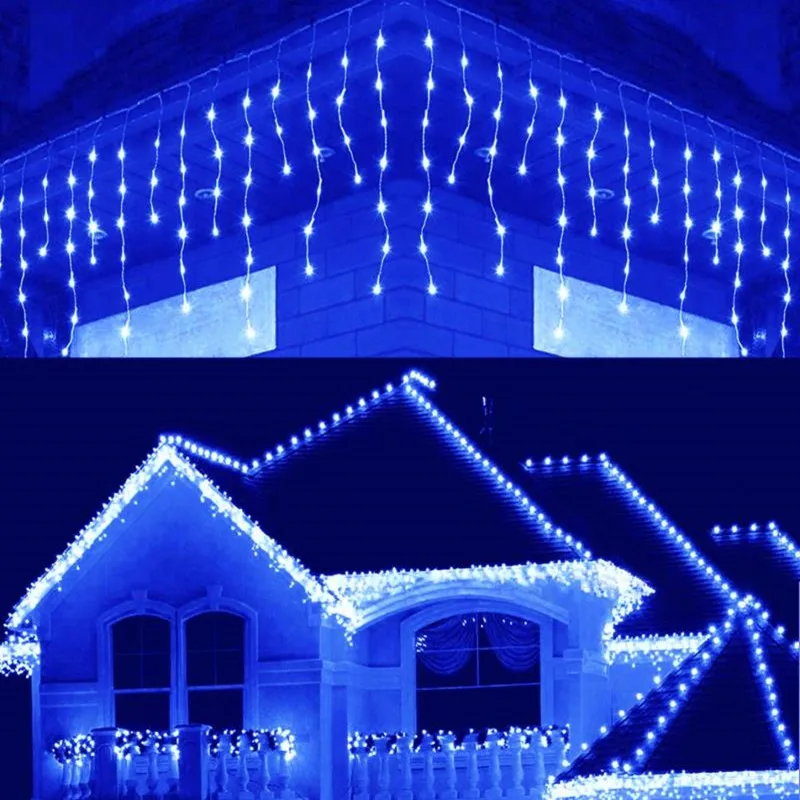 Strada Ghirlanda de Iarna Decoratiuni de Craciun pentru Casa în aer liber LED-uri Cortina Sloi de gheață Șir Lumina pe Casa 220V 5m Ofili 0.6-0.8 m