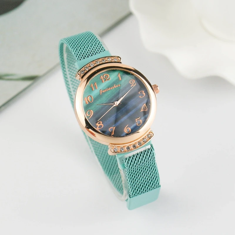 2021 Verde Casual Diamant Antic Ceasuri Pentru Femei Megnetic Curea de Lux de Moda Cuarț Ceas de mână reloj mujer