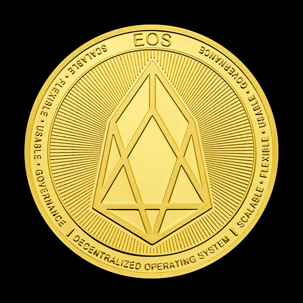 EOS Crypto Monede de Aur Placat cu Suveniruri și Cadouri Enterprise Sistemul de Operare Fizic Cryptocurrency Monede Monede Comemorative