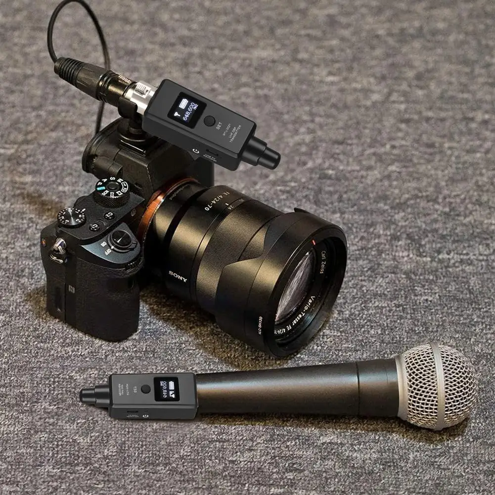 UHF Microfon fără Fir Transmițător Receptor Chitara Audio de Transport și de Sistem Conexiune XLR Built-in Baterie Reîncărcabilă FIERBINTE