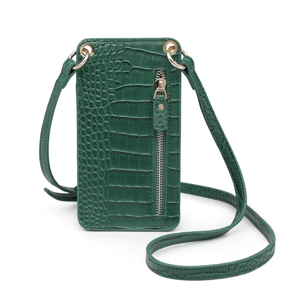 Moda model crocodil din piele pungă de umăr femei telefonul mobil geanta pentru iphone 12 pro max Multi-card portofel cross body bag
