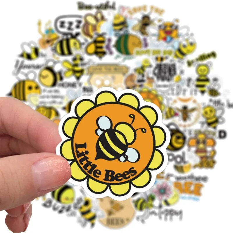 10/30/50PCS de inspiratie albine jucărie pentru copii desene animate graffiti valiza laptop telefon rezistent la apa autocolante en-gros 0