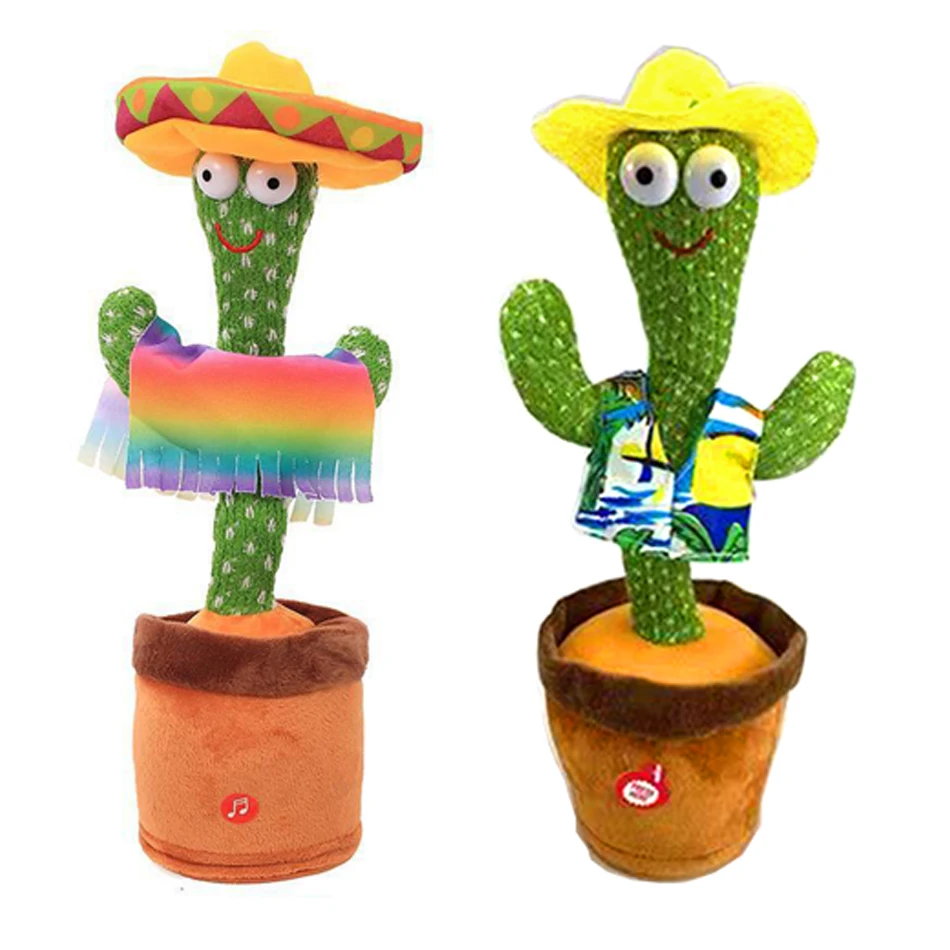 Electronice de Dans Cactus Cântatul, Dansul Decorare de Cadouri pentru Copii de Educație Timpurie Jucării Tricotate Jucării de Pluș Cadou