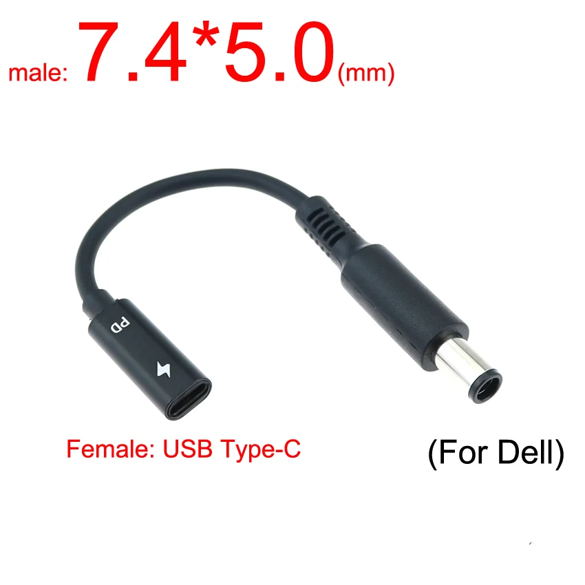 YuXi USB 3.1 de Tip C USB de sex Feminin la DC 7.9*5.0 4.0*1.35 5.5*2.5 mm Sqaure Putere de sex Masculin Incarcator Adaptor Convertor PD Cablu de Alimentare