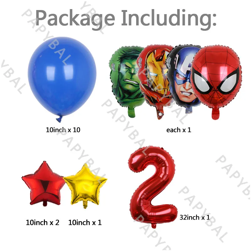 18Pcs Marvel Spiderman Hulk, Ironman Balon de Folie Set Pentru Petrecere de Aniversare pentru Copii Decoratiuni Consumabile Copil de Dus Globos Cadouri