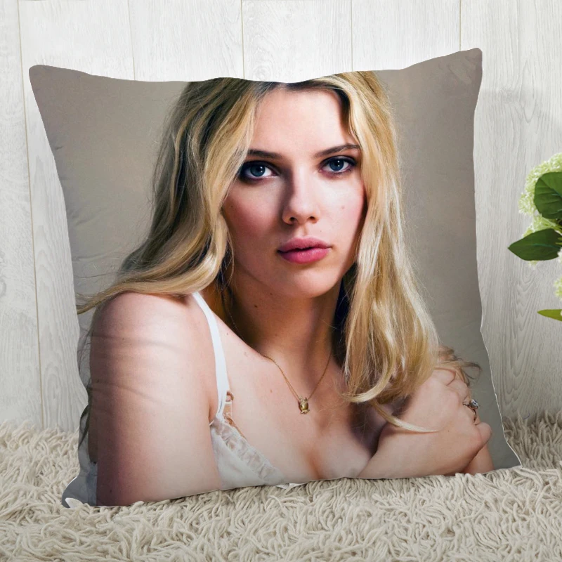 Personalizat Scarlett Johansson Pernă Poliester Pernă Decorative cu fermoar față de Pernă față de Pernă Acoperă Pătrat 40*40cm