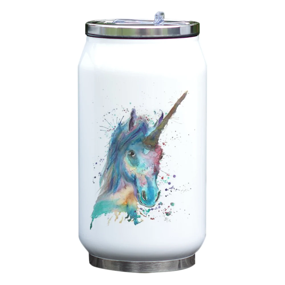 MAYREY Unicorn Imprimare din Oțel Inoxidabil Vid Izolate de Călătorie Sticla anti-Scurgere, cu perete Dublu Cola Formă de Apă Poate cu Biberon