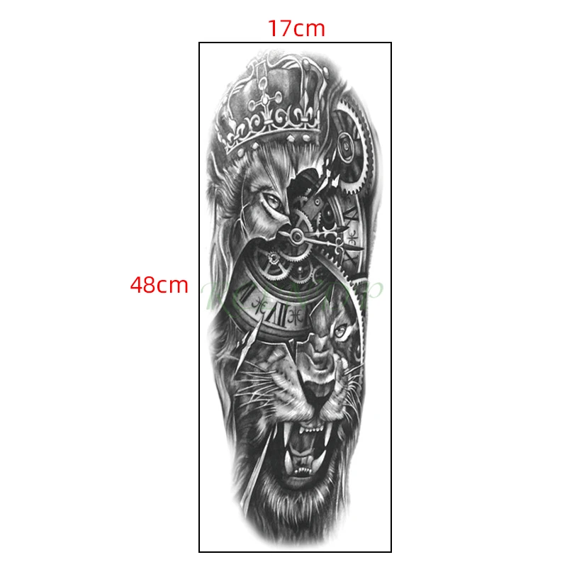 Impermeabil Tatuaj Temporar Autocolante Totem Tiger Uita-Te La Coroana Sexy Om Mare Autocolant Brat Fals Tatuaj Flash Tatuaj Pentru Barbati Femei