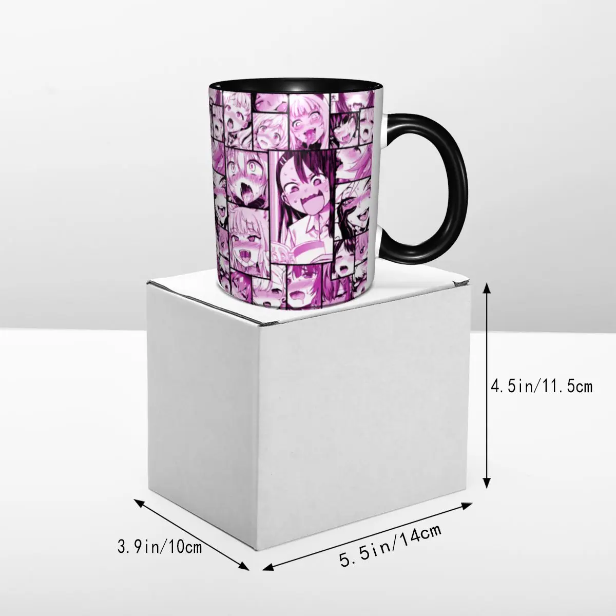 Anime Ahegao Fețele 11 OZ Ceramice Cana de Cafea cu Mâner de Ceai Ceașcă de Cacao cu Lapte Cereale Băuturi Cana