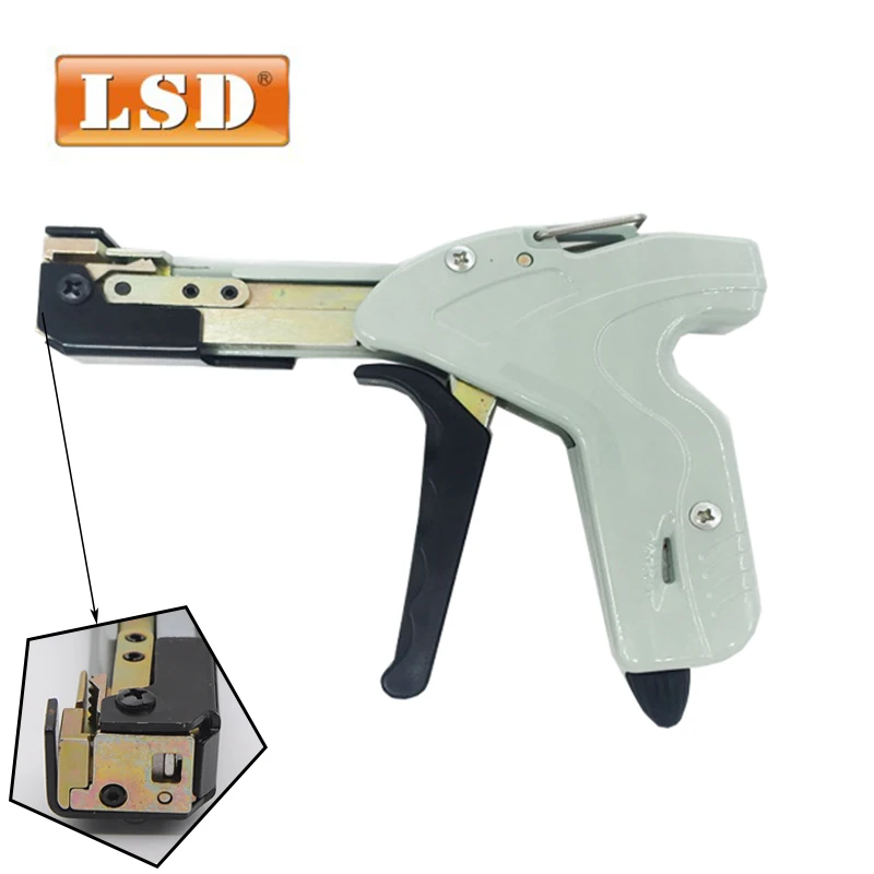 LS-338 din oțel inoxidabil automata cablu cravată arma,instrumente pentru oțel inoxidabil cablu cravată latime 4.8 mm max cablu cravată fastenning instrument 0