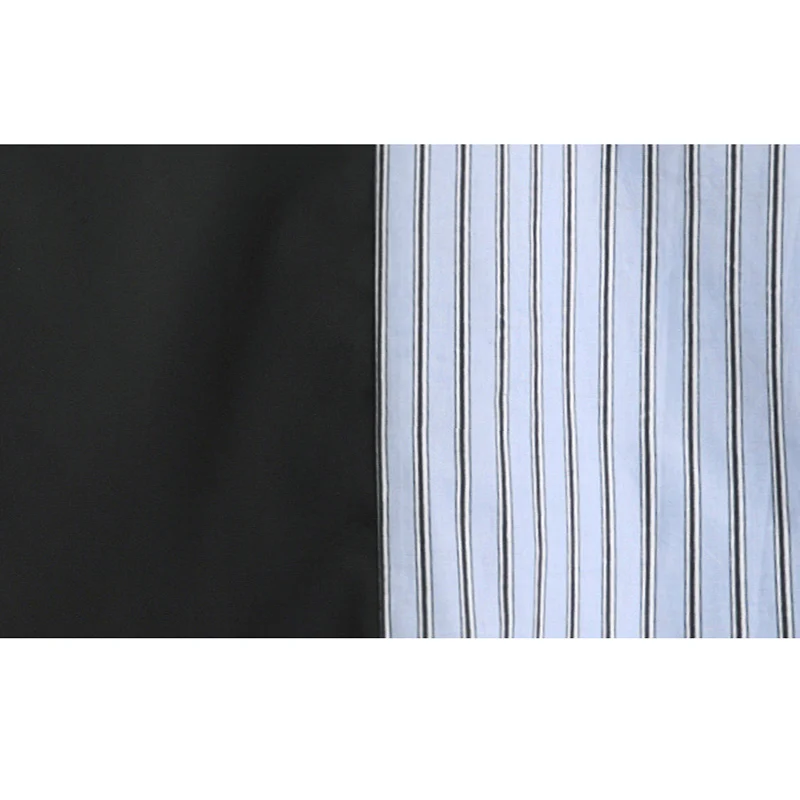 Moda Femei Bluza Mozaic Neregulat Stripe Shirt 2021 Toamna Epocă Liber Streetwear Casual Cu Maneci Lungi Tricou Femei Topuri 0