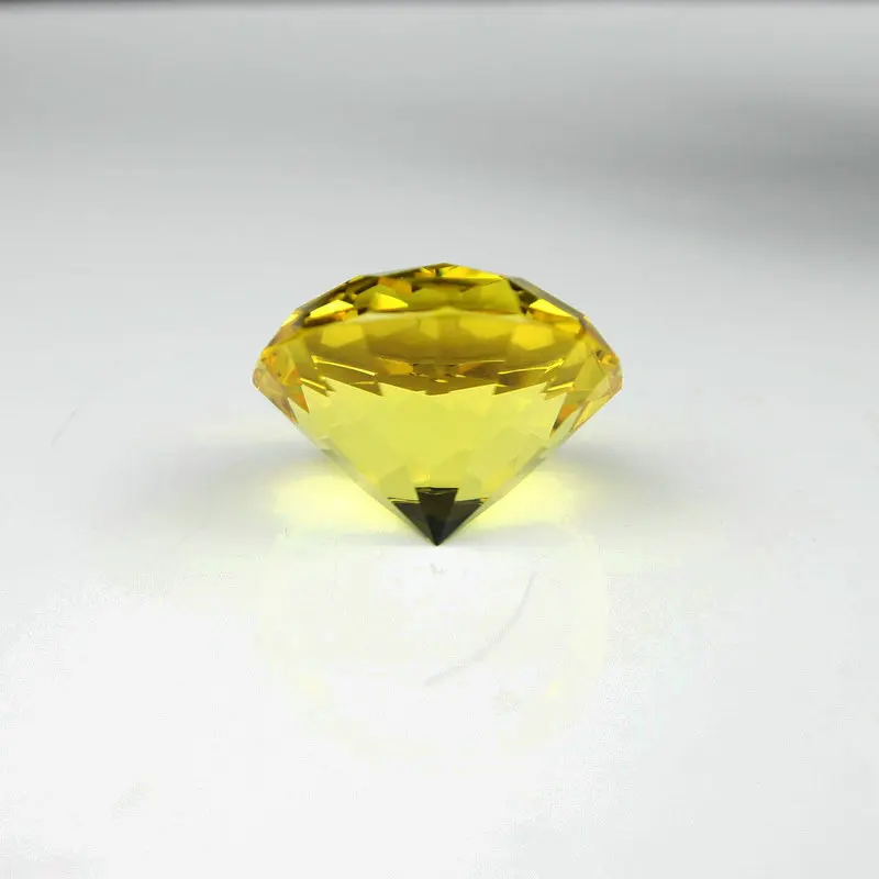 4cm Galben K9 Cristal de Diamant Bijuterie de Sticlă de Cuarț Copil Festival de Cadouri Decor Acasă