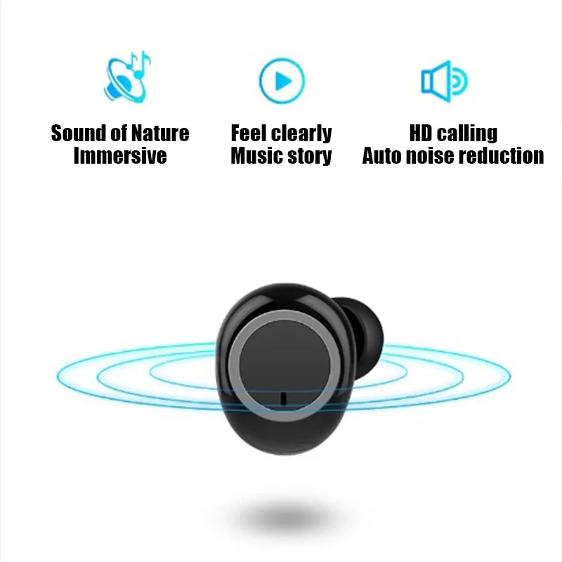 TWS Y50 Bluetooth Căști fără Fir, Căști de Anulare a Zgomotului Căști HIFI Stereo Sport Căști Pentru iPhone Smartphone Xiaomi 1