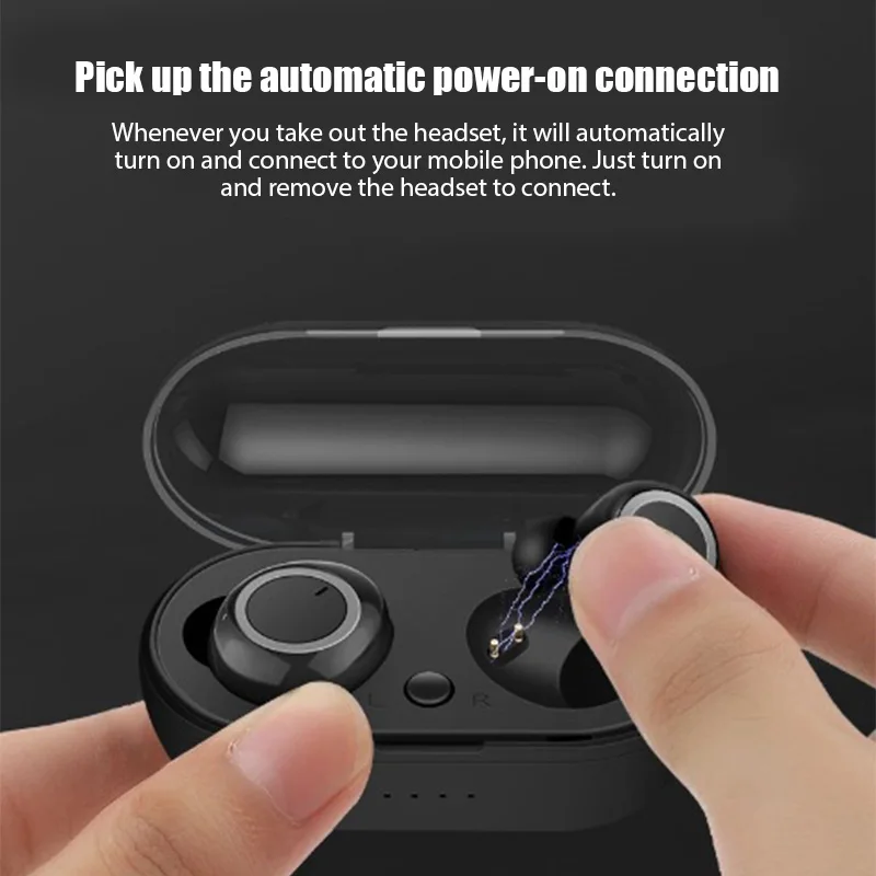 TWS Y50 Bluetooth Căști fără Fir, Căști de Anulare a Zgomotului Căști HIFI Stereo Sport Căști Pentru iPhone Smartphone Xiaomi 2