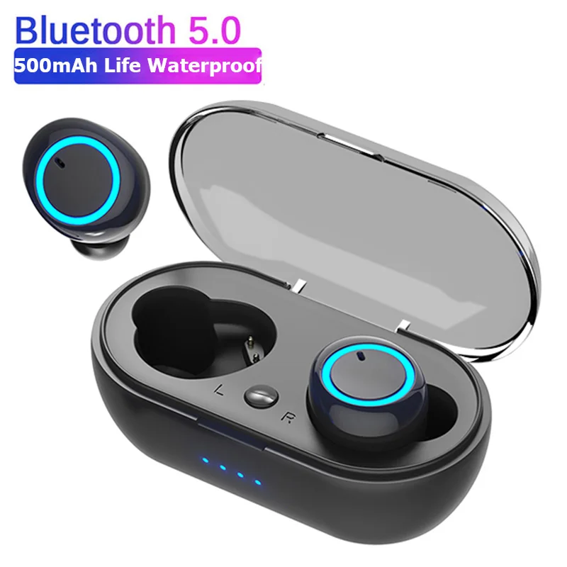 TWS Y50 Bluetooth Căști fără Fir, Căști de Anulare a Zgomotului Căști HIFI Stereo Sport Căști Pentru iPhone Smartphone Xiaomi 3