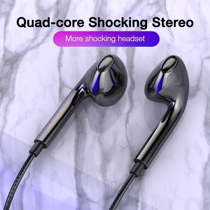 3.5 mm cu Fir Căști Cu Bass Căști Stereo pentru Căști Muzică Sport Jocuri cu Cască Cu microfon Pentru Xiaomi Android IPhone Căști 1