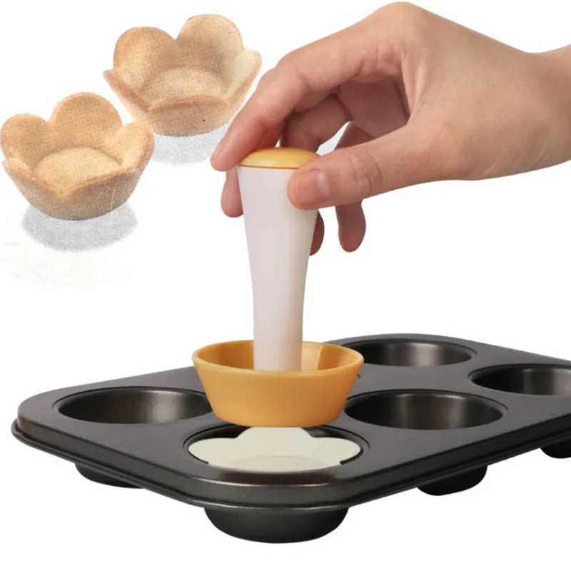 Creative Tort Ceașcă de Coasere Model 6-Cupa Tort de Biscuiti Mucegai Set Săpat Găuri Dispozitiv Bucătărie Acasă DIY Două piese Bakeware Instrument 1