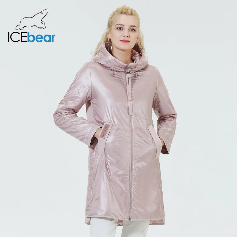 ICEbear 2022 nouă primăvară femeie sacou casual la modă de îmbrăcăminte pentru femei de înaltă calitate jacheta cu gluga GWC21088I 1