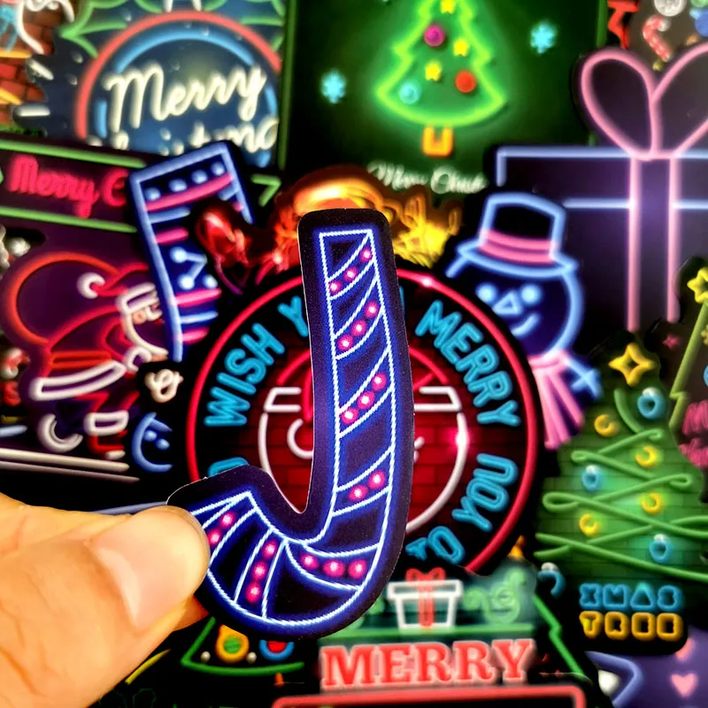 10/50Pcs/set Desene animate Cadou de Crăciun Neon Autocolante de Craciun Pentru DIY JUCĂRIE Chitara Album Skateboard, Snowboard Laptop Depozitare