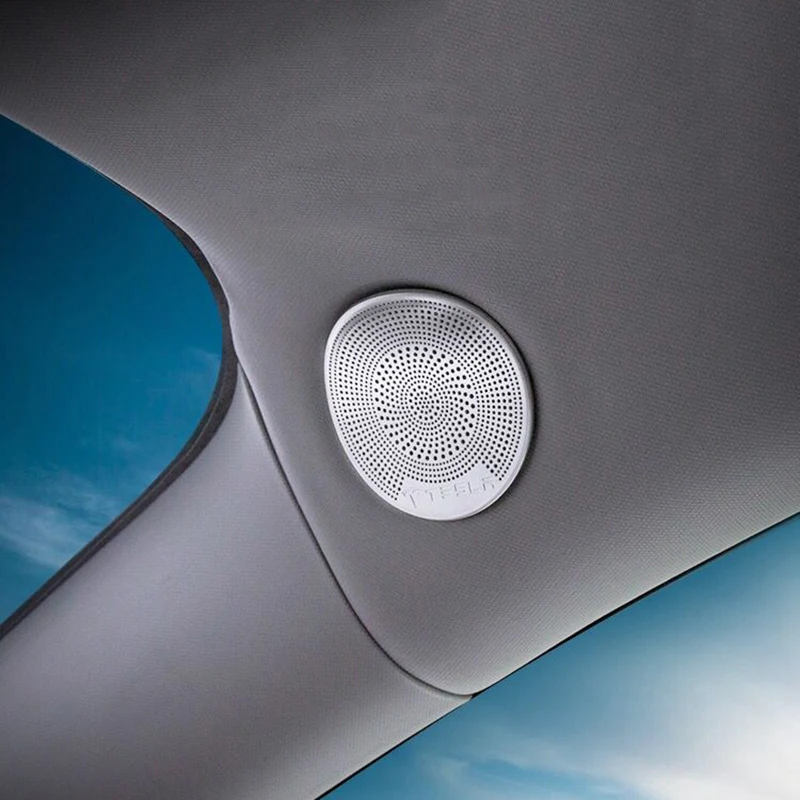 Pentru Tesla Tesla Model 3 abs crom/negru interior modificare sunet difuzor tapiterie cadru de ușă corn inel capac