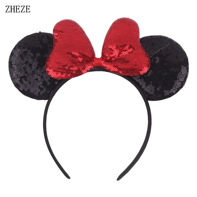 2022 Dragoste Dulce Arc de Păr banda de Susținere Sequin Mouse-ul Urechi Hairband Pentru Fete DIY Petrecere de Păr Accesorii Cadou Femme 2