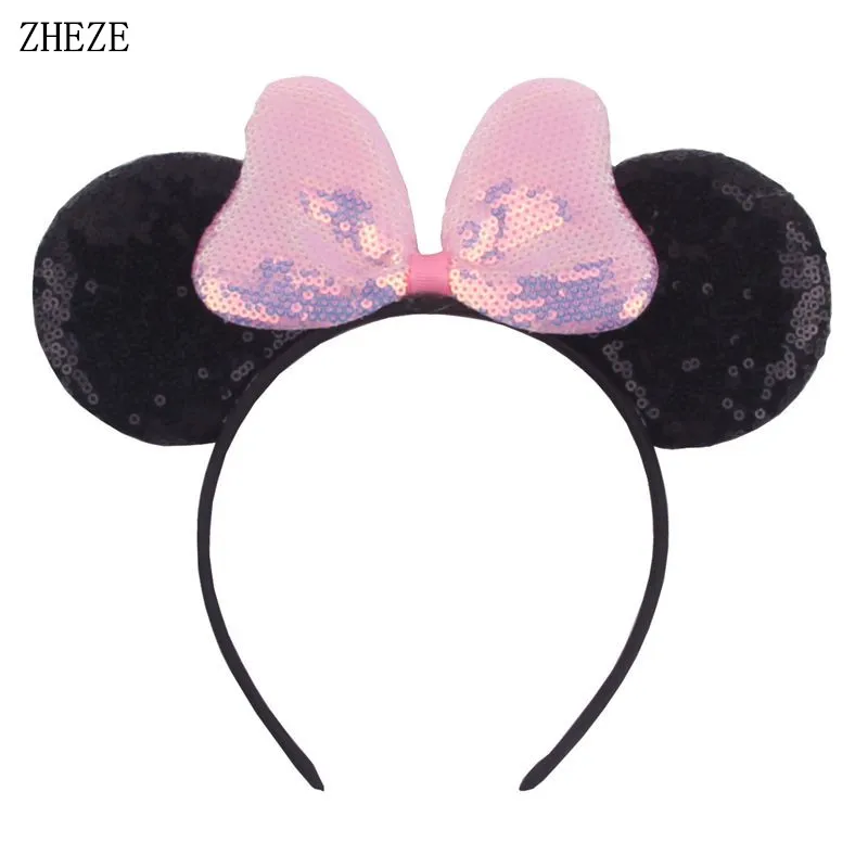 2022 Dragoste Dulce Arc de Păr banda de Susținere Sequin Mouse-ul Urechi Hairband Pentru Fete DIY Petrecere de Păr Accesorii Cadou Femme 5