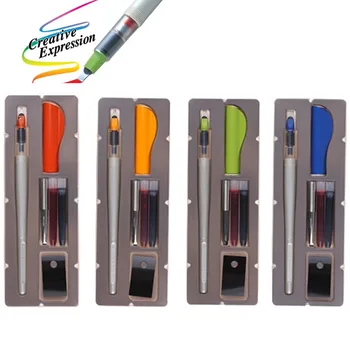 1 buc pilot de linie pen benzi desenate Gradient perie de cerneală Paralel design Pen Set de 1,5 mm 2.4 mm 3.8 mm 6mm cu Bonus Cartuș de Cerneală DP003