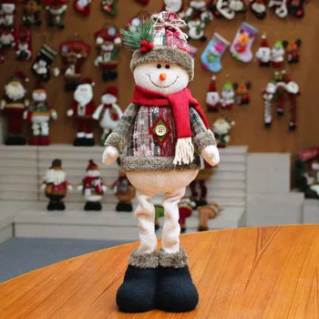 1 buc Păpuși Crăciun Retractabil Moș Crăciun, om de Zăpadă Elan Jucării de Crăciun Figurine Cadou de Crăciun pentru Copilul Roșu de Pom de Crăciun Ornament