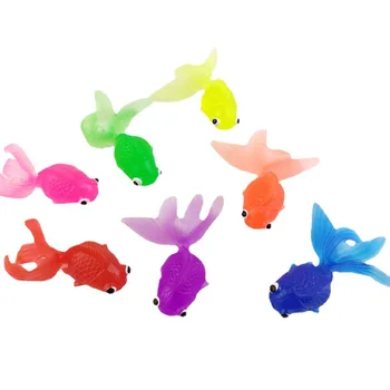10buc/set Simulare Moale Carasi Baie pentru Copii Jucărie TPR Translucid Plutitoare Marin Model Animal pentru Copii de Înot Plaja Cadou 4