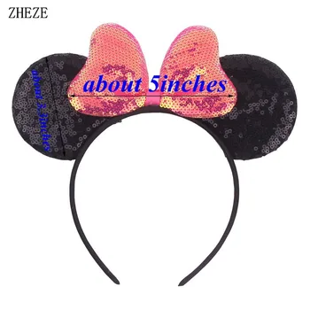 2022 Dragoste Dulce Arc de Păr banda de Susținere Sequin Mouse-ul Urechi Hairband Pentru Fete DIY Petrecere de Păr Accesorii Cadou Femme 1