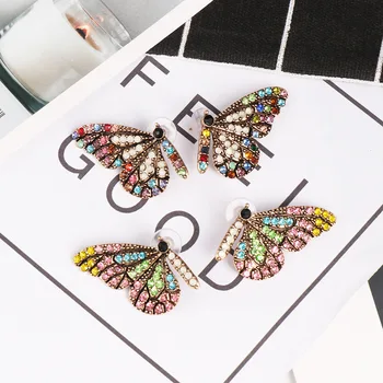 2022 noi doamnelor picură fluture cercei de cristal moda bijuterii cercei 4