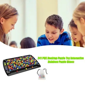 241 PC-uri Desktop Puzzle Jucărie Interactiv Joc Curcubeu Eliminator Șah Puzzle Jucarii Educative Copii Adulți Cadou