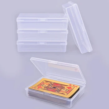 4buc 10*7 cm Transparente de Plastic Carti de Joc Cutii de Containere de Ambalare Joc de Poker Carte de Cutie de Stocare de Caz Pentru Jocuri de societate