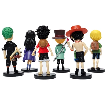 6pcs/set 8cm Anime One Piece Figura Mini Jucarii Luffy Sanji Boa Hancock Ace Roronoa Zoro din PVC Figura Model de Papusi Figurine