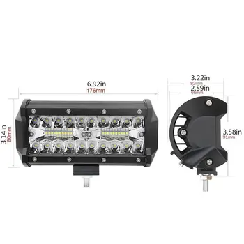7 Inch 120W Combo Baruri Lumina Led Spot Fascicul de Inundații 4x4 Spot 12V 24V 4WD Barra Far cu LED-uri Pentru Piese Auto