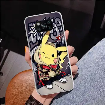 Anime P-Pokemoni-Pikachue Acoperi Caz de Telefon Pentru Xiaomi Poco X3 NFC M3 F3 F1 Km 11 Lite Nota 10 Pro 9 8 9T 10T CC9 A3 A2 A1 Coque