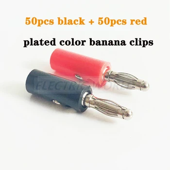 Banana Clipuri aligator clip 10buc conector cu Șurub Placă de Aur Prize Conectori 4mm în stoc Black Red banana plug socket
