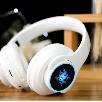 Cască bluetooth 4.1 HIFI wireless Seven-culoare LED-uri peste ureche căști impermeabil cu microfon căști cască auricolari