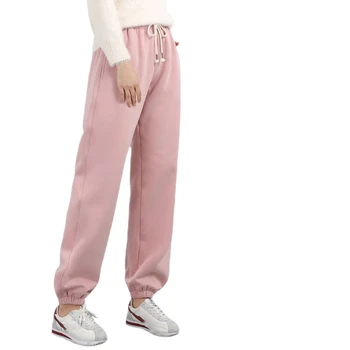 Cordon pantaloni de Trening pentru Femei 2021 Toamna și iarna cald îngroșa aggy Moda Supradimensionat Pantaloni Sport Femei Joggeri Streetwear 4