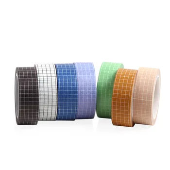 Culoare Solidă Zăbrele Diy De Mână Cont De Decorare Autocolant Bandă Washi Scrapbooking Washi Tape Set De Crăciun Washi Tape